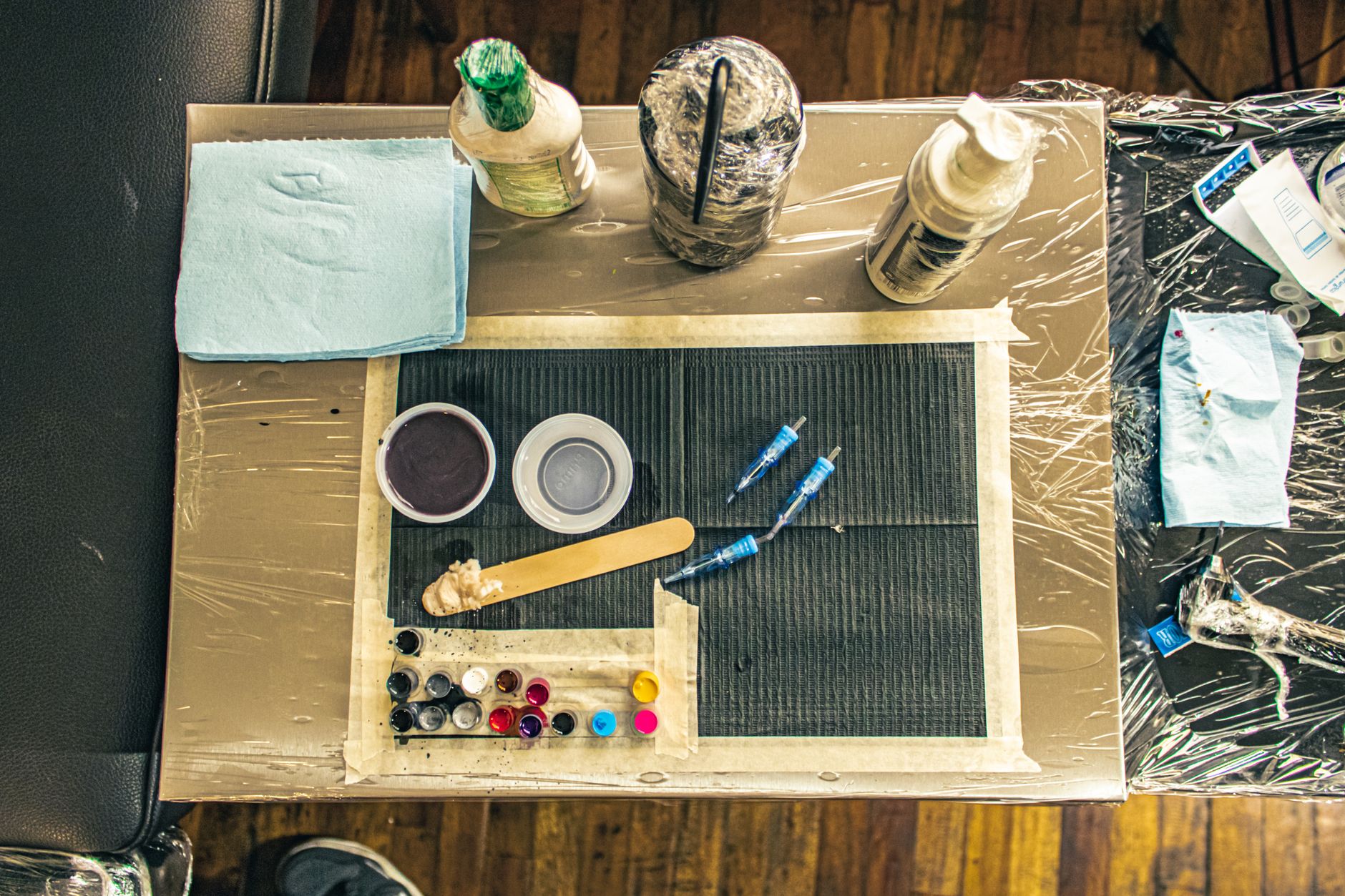 A workstation at the studio