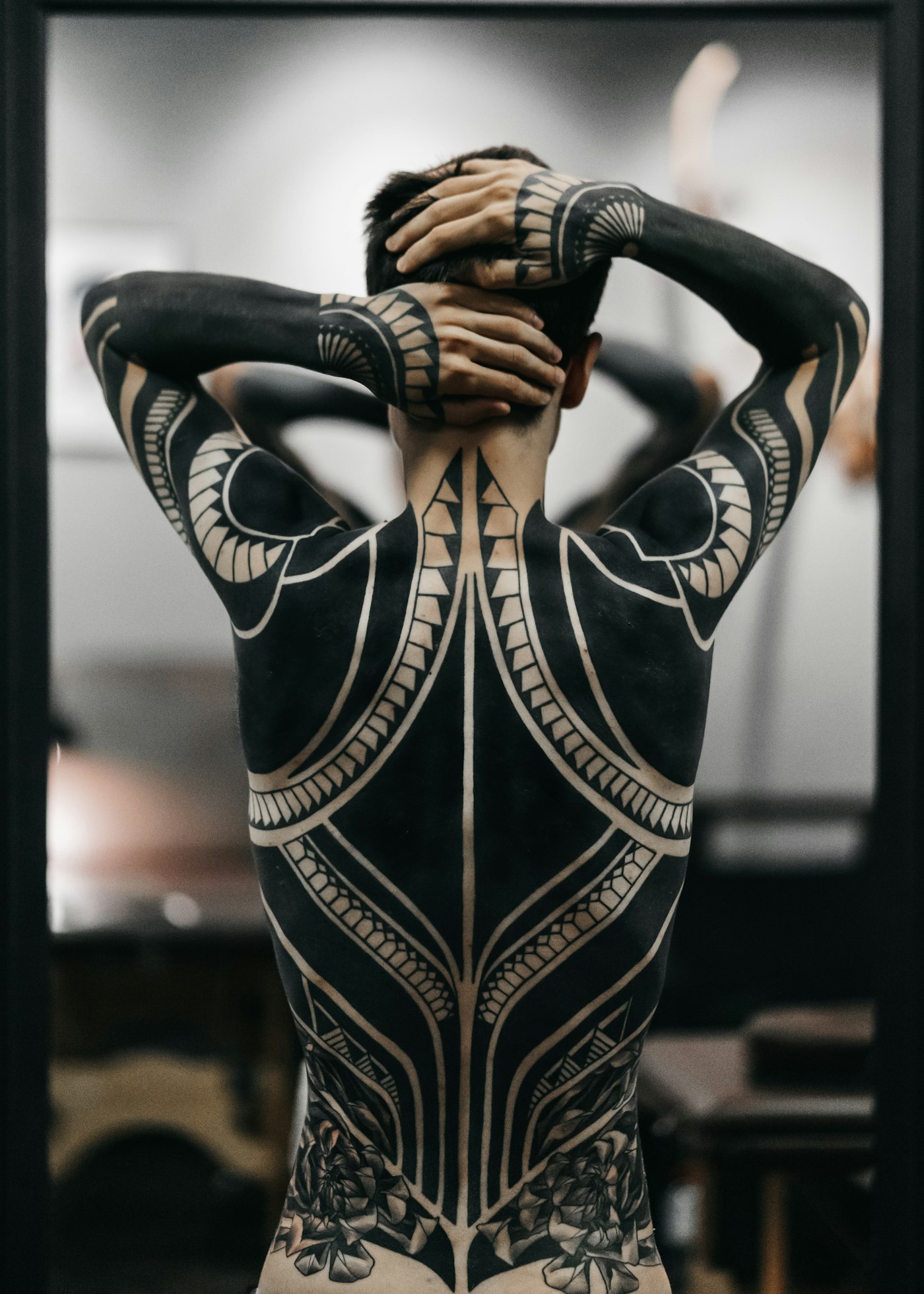 Blackwork tattoo example